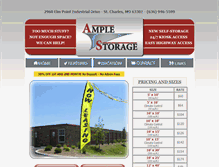 Tablet Screenshot of amplestorage.biz